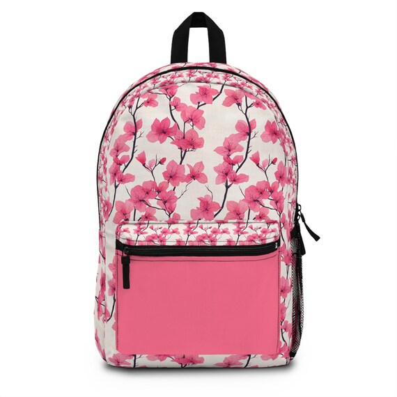 Floral Cream Women\'s Backpack with Pink & Blue Accents Floral Mint Backpack With Cream Accents & Multiple  main image 2