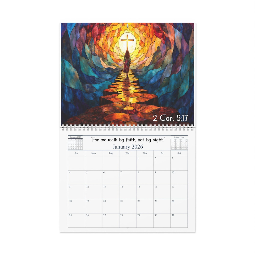 2026 Christian Wall Calendar/inspirational Bible Verses With Fantasy ...