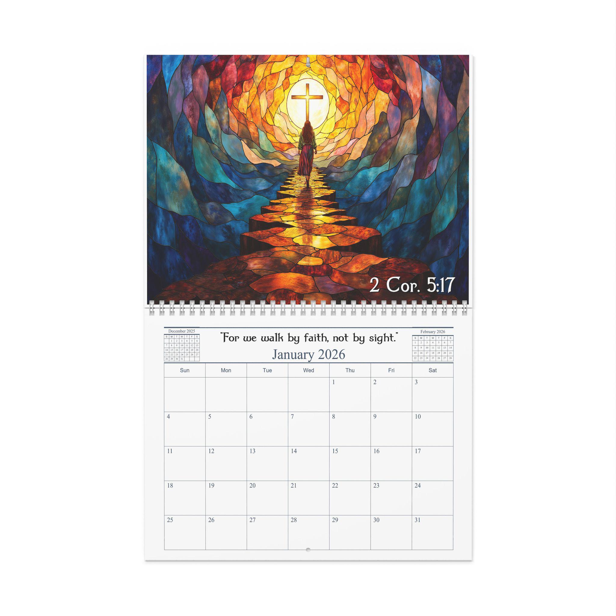 2026 Christian Wall Calendar/inspirational Bible Verses With Fantasy ...