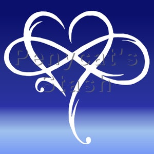 Viking Rune/Infinity Heart, Car/Window/Laptop/Wall Vinyl Decal/Bumper Sticker