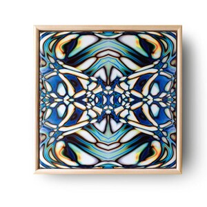 Ceramic Tile Wall Art a framed, abstract, art nouveau influenced, organic pattern on a high gloss finish tile image 1