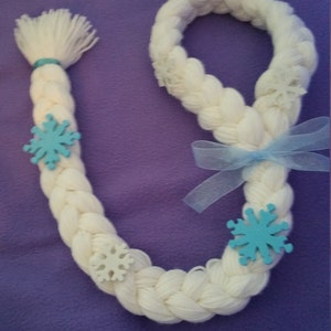 Disney Inspired Frozen Elsa Braid Adjustable Yarn Hair Wig Costume!