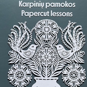 Papercut-lessenboek van Odeta Brazeniene | Tutorials voorbeelden en praktische tips | in het Litouws en Engels