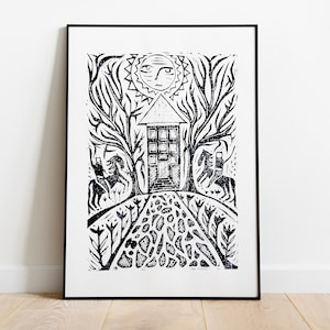 Original Linocut Print 