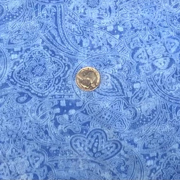 Blue Paisley Quilt Etsy