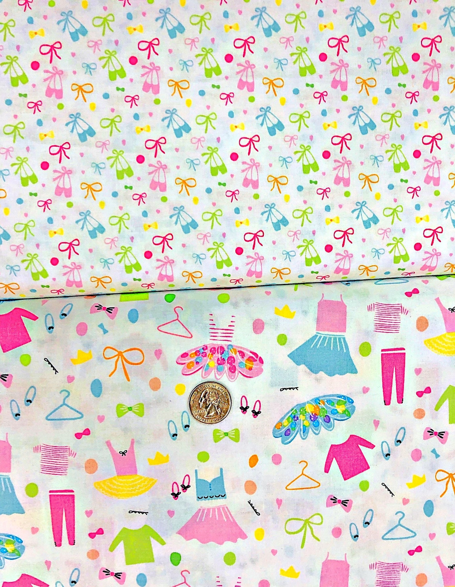 riley blake - c6953 - ballerina bows - ballet shoes and bows on white - one yard of fabric. by the yard riley blake - c6953 - ballerina bows - ballet shoes and bows on white - one yard of fabric. by the yard