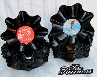 Vinyl Record Bowls Set of 3