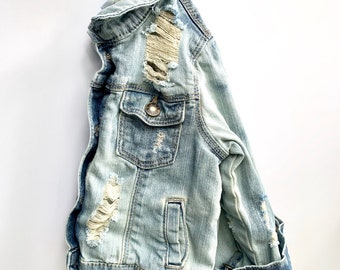 Destroyed Denim Jacket- Unisex