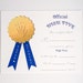 Gold Medal Student Award Certificate INSTANT DOWNLOAD - Etsy