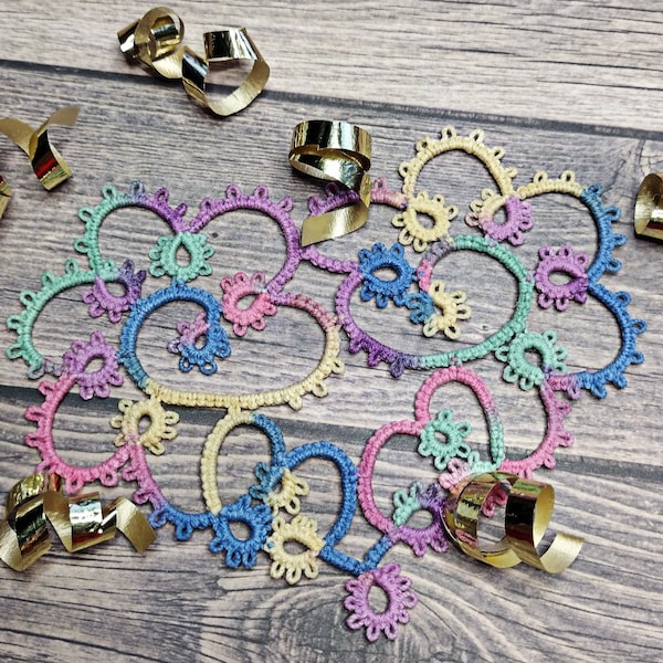 Custom color tatted lace heart thirteenth lace anniversary second cotton anniversary Valentine's Day birthday gift home decor