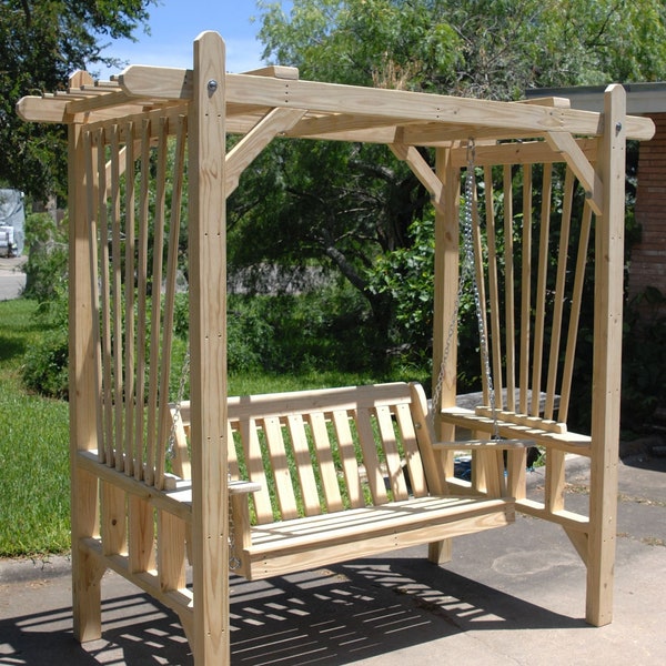 ARBOR/SWING PLANS: Digital File Containing Photos, Materials List, Cutting Guide,  and Assembly Instructions.