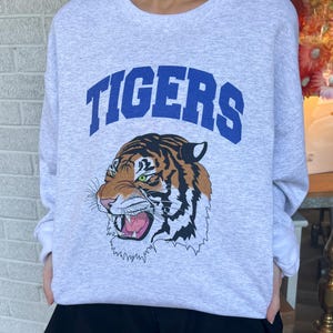 Tigers Mascot Sweatshirt: Custom Team Colors, Gameday Apparel
