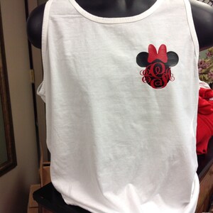 Minnie Mouse monogram Comfort Color TANK TOPS. Vacation shirts!