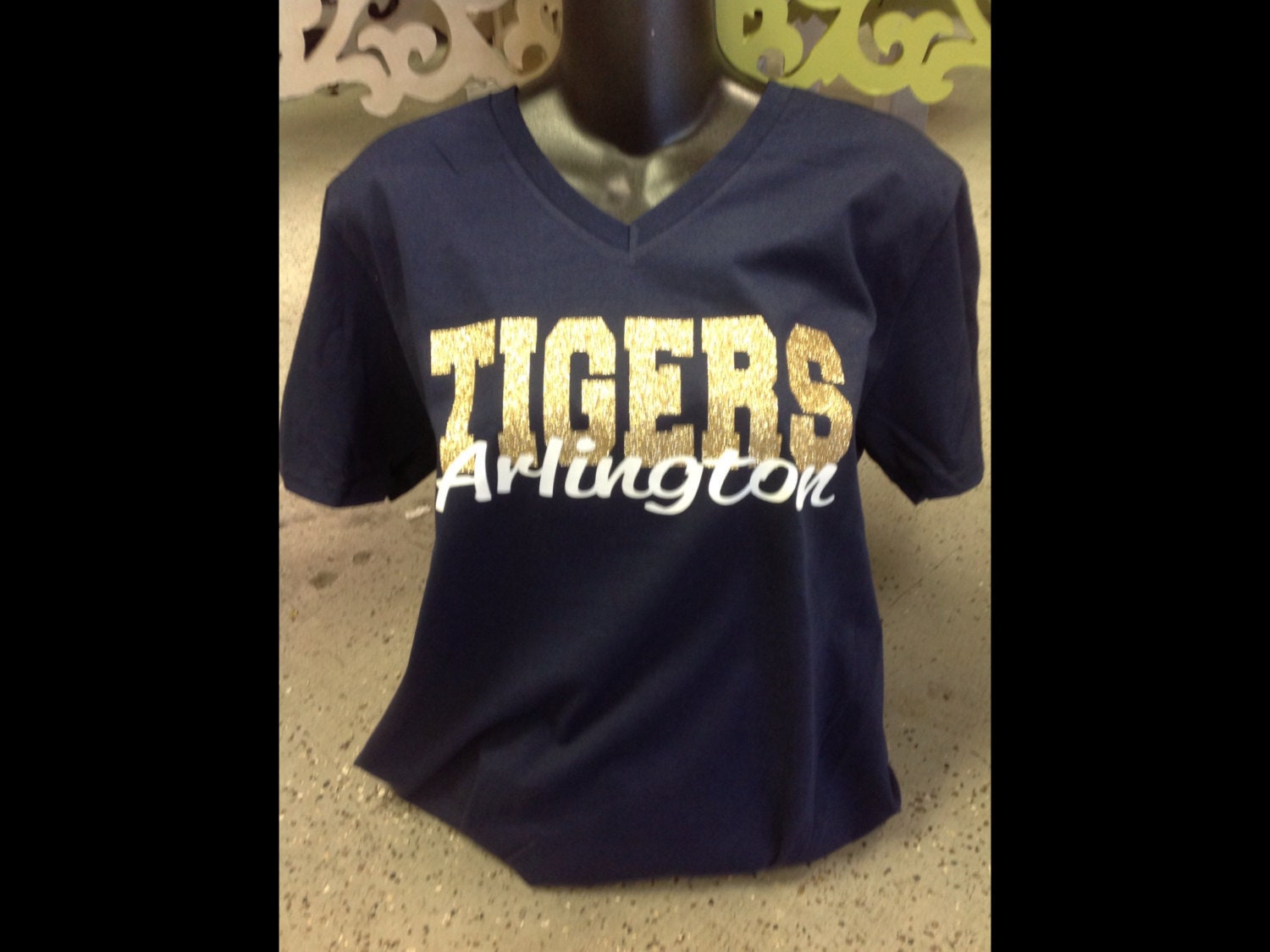 Custom School Spirit Vnecks with your school name and mascot!