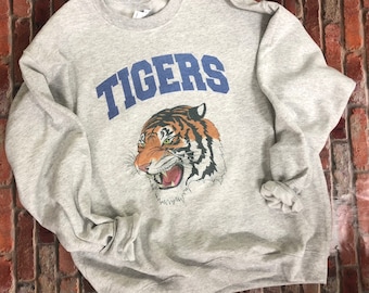 Tigers Sweatshirt - Custom Team Mascot Pullover Sweatshirts