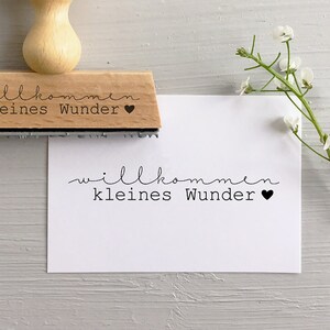Stempel willkommen kleines Wunder | Baby Geburt