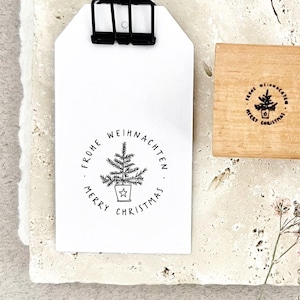 Stempel Frohe Weihnachten | Weihnachtsstempel | Stempel Weihnachten | Merry Christmas | Stempel Weihnachtsbaum
