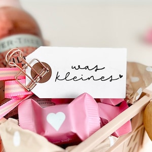 Stempel "was kleines", Textstempel Geburtstag, Geschenk für die Freundin, Holzstempel Mitbringsel