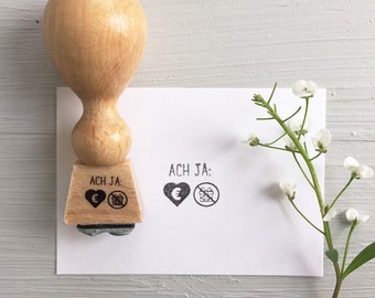 Stempel  ACH JA: Symbole Geldgeschenk, Stempel Hochzeit