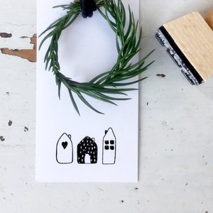 Stempel Weihnachten, Stempel Häuschen Motivstempel, Weihnachtsstempel, Stempel für Weihnachten, Scandi