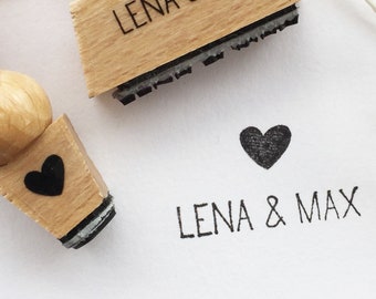 STEMPEL Namen & HERZ, Stempel für Hochzeit, Namensstempel, Hochzeitsstempel, Stempel Liebe, Hochzeitseinladung