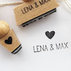 STEMPEL Namen & HERZ, Stempel für Hochzeit, Namensstempel, Hochzeitsstempel, Stempel Liebe, Hochzeitseinladung