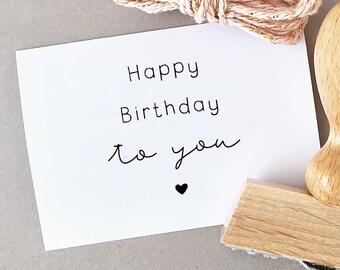 STEMPEL Happy Birthday to you, mit Herz, Stempel Geburtstag