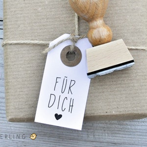 Stempel FÜR DICH mit Herz, Stempel Hochzeit, Stempel Geburtstag, Hochzeit Stempel Bild 2