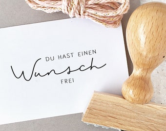 STEMPEL du hast einen Wunsch frei | Stempel Geburtstag | Gutschein