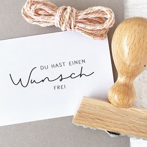 STEMPEL du hast einen Wunsch frei | Stempel Geburtstag | Gutschein