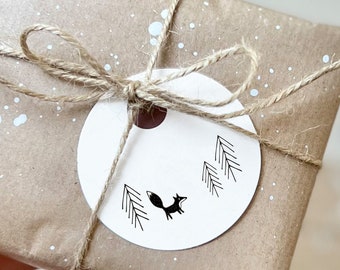 Stamp Christmas | Stamp Fox & Fir Trees | Christmas stamp | advent Calendar