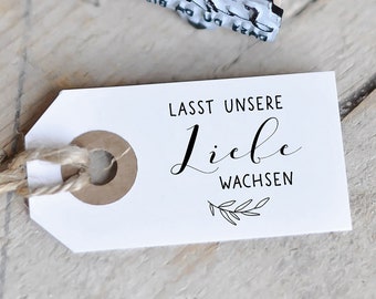 STEMPEL HOCHZEIT, Lasst unsere Liebe wachsen, mit Blätterranke, Gastgeschenk