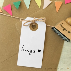 Stempel hugs mit Herz, Stempel für deinen liebsten Menschen