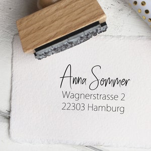 Stempel ADRESSE, Adressstempel, Typostempel, Stempel Namen, Adress-Stempel