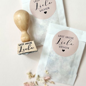 STEMPEL HOCHZEIT, Lasst unsere Liebe wachsen, mit Herz Motiv