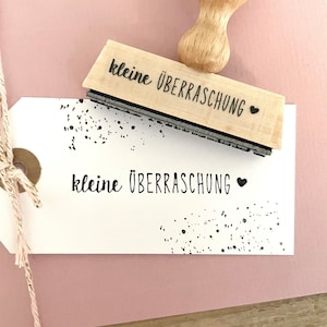 Stempel "kleine Überraschung" mit Herz, Stempel Geschenk