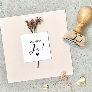 Stempel HOCHZEIT, Wir sagen ja!, Hochzeitsstempel, Stempel Hochzeitseinladung, Stempel Hochzeitspost, Stempel mit Herz