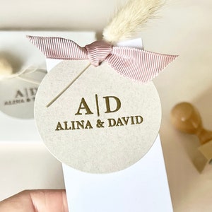 Stempel Initialen & Vornamen zur Hochzeit | Holzstempel personalisiert Hochzeit