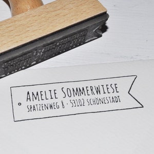 Stempel Adress-Stempel Fähnchen