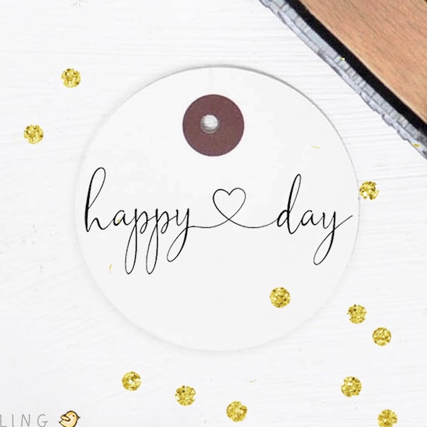 Stempel happy day mit Herz, Stempel Hochzeit, Hochzeitseinladung