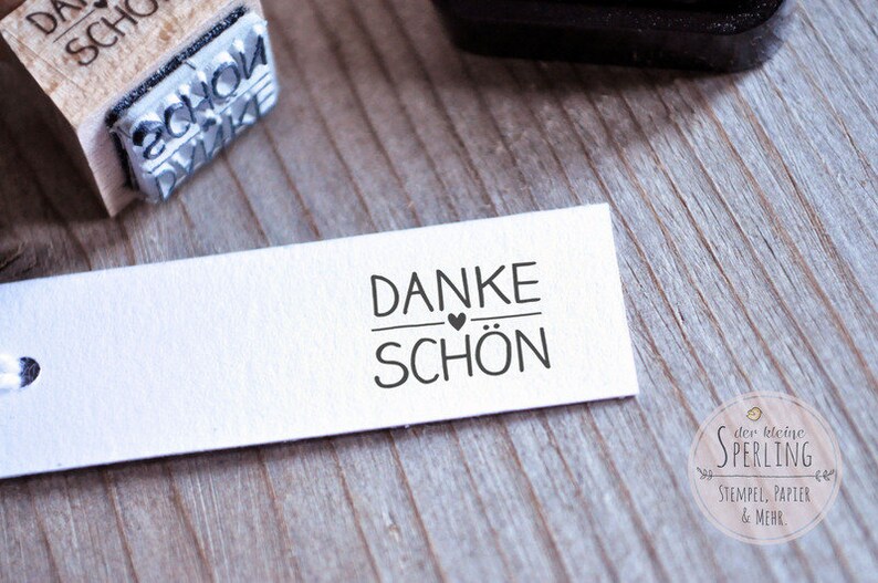 Stempel DANKESCHÖN mit Herz Bild 1