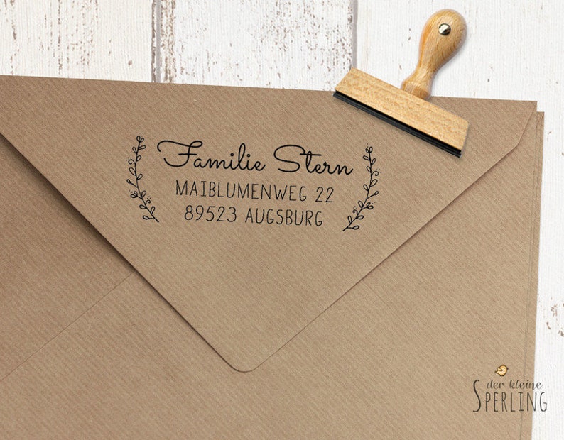 STEMPEL Adressstempel Stempel Adresse Stempel Hochzeitspost stempel Hochzeit personalisiert afbeelding 1