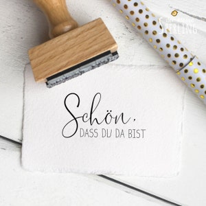 STEMPEL Schön, dass du da bist,  Stempel Hochzeit, Hochzeitsstempel, Gastgeschenk, Hochzeit