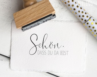 STEMPEL Schön, dass du da bist,  Stempel Hochzeit, Hochzeitsstempel, Gastgeschenk, Hochzeit