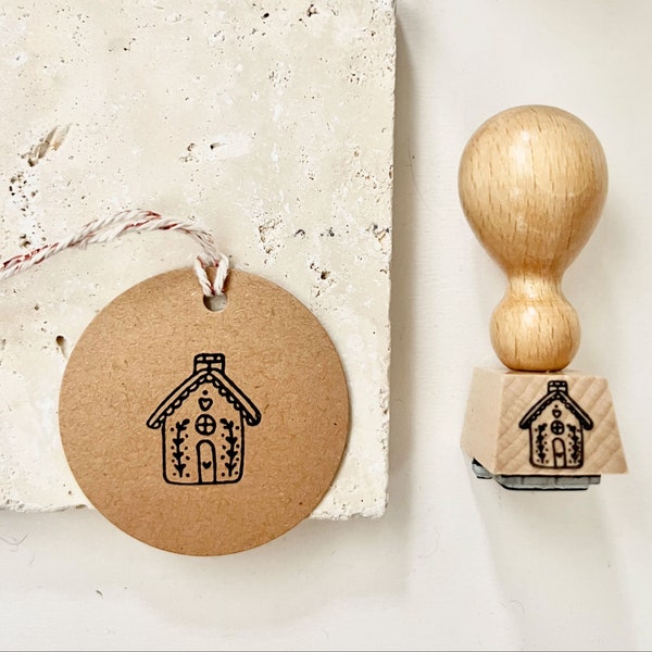 Stempel Lebkuchenhaus | Motivstempel Weihnachten | Weihnachtsstempel