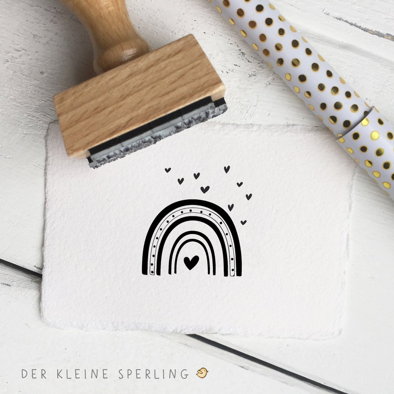 Stempel REGENBOGEN mit Herzen 画像 2