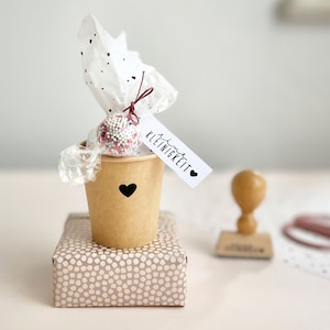 Stempel eine Kleinigkeit mit Herz, Stempel Geschenk, Stempel Hochzeit Bild 5