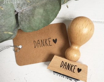 Stempel DANKE mit Herz | Textstempel | dankeschön