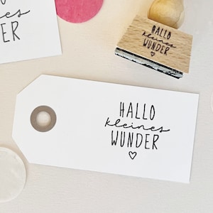 Stempel Hallo kleines Wunder | Stempel Geburt Baby | Geschenk zur Geburt