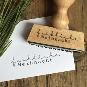 Stempel Weihnachten, fröhliche Weihnacht, Weihnachtsstempel, Advent, Weihnachtskarte Bild 1